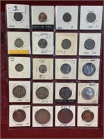 VALUE PAGE 20 COINS MIX SILVER DOLLARS / HALVES