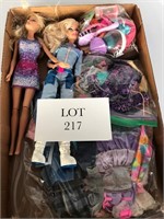 Barbie Dolls & assorted clothing Box 3