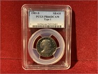 1981 SUSAN B PCGS PR66 D CAM $1 COIN