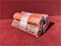 5 ROLLS OF UNSEARCHED OLD ROLL WHEAT CENTS