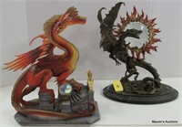 2 Dragon Statues