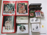 Box of Christmas Village Items
