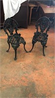 2 Cast Iron Outdoor Chairs