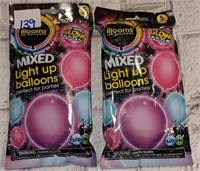 LED light up balloons - 2 packs 5 per pack