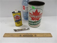 Supertest anti-freeze can, ruler, opener