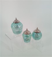 Illuminated Mercury Glass Jars