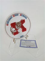 1991 Kokomo High School Wild Kats Memorable Plate