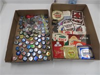 Beer caps, labels & coasters