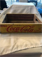 Yellow Wooden Coke Crate