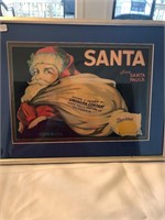 Vintage Original Santa Label from Paula Ca