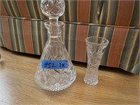 L - Lenox Crystal Decanter & Vase Lot