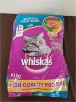 9.1kg Whiskas (with real salmon) store damaged
