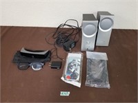 Bose speakers, 3d glasses, hdmi cord, etc.