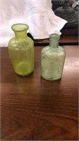 Pair of Old Green Bottles