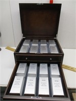 16 Historic U.S. Silver Dollars and Case
