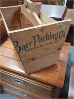 Barr packaging Co.Sanger Cal. Wood box