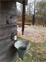 Iron Single Tree & Fire Bucket (Has Hole)