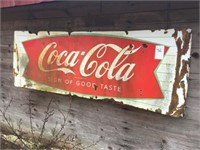 Vintage Coke cola Sign ( 68" W x 24" T)