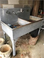 Vintage Galvanized Sink ( 50" Wide)