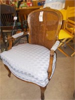 Fancy Blue Padded Chair w/Cane Back