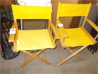 (2) Folding Directors Chairs