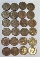 24 - 1972 - 1979 Eisenhower Dollars mostly 1972