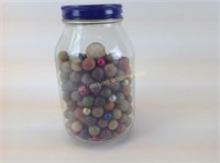 Jar of Antique Clay Marbles