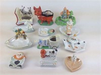 Collection of Vintage Japan Porcelain Ashtrays