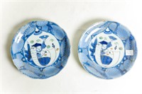CHINESE BLUE AND WHITE PORCELAIN PLATES