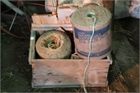 WOODEN CRATE AND BALER TWINE