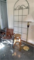 Lamp, Stool, Chair, Trellis