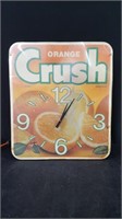 ORANGE CRUSH PLASTIC CLOCK