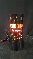"THE BAR IS OPEN " RETRO LOOKING  LIGHT