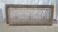 ANTIQUE STAINGLASS TRANSOM WINDOW