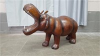 LARGE LEATHER HIPPO