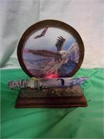 Eagle Light Up Knife Display Stand and Knife