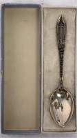 Sterling old spoon in box