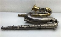 * (2) Saxophones for repair or parts see pics for