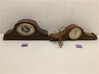 * (2) Vtg Electric Mantel clocks Revere  Techron
