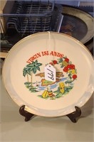 Virgin Islands Collector Plate With Stand