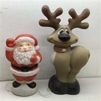 *LPO* 2 Blow molds Santa and Deer