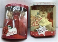 (2) Holiday Barbies in original boxes