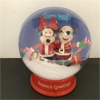 Mickey & Minnie Mouse musical snow globe 12" dia