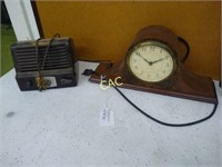 Seth Thomas Mantel Clock and Vintage Talk Phone
