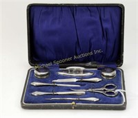 ENGLISH EIGHT PIECE STERLING MANICURE SET