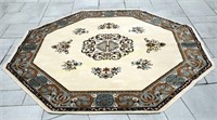 ORIENTAL OCTAGONAL WOOL CARPET