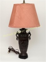 CHINESE DRAGON HANDLED VASE LAMP