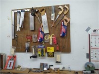 Contents of Tools on Pegboard and Shelf