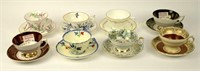 EIGHT ENGLISH CUPS AND SAUCERS