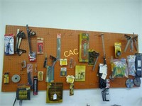 Contents of Tools on Pegboard and shelf